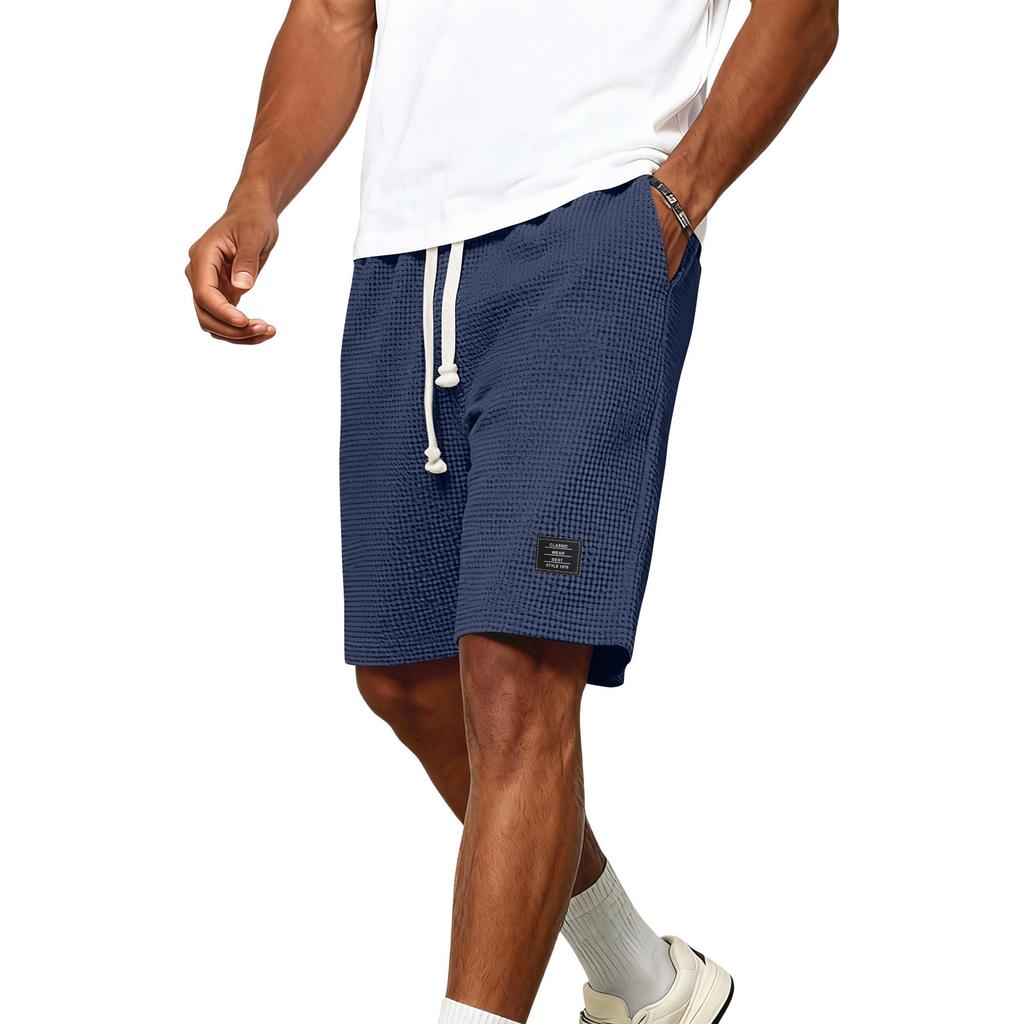 Herren Sommer Kordelzug Gerade Beine Shorts Lässig Locker Sportshorts