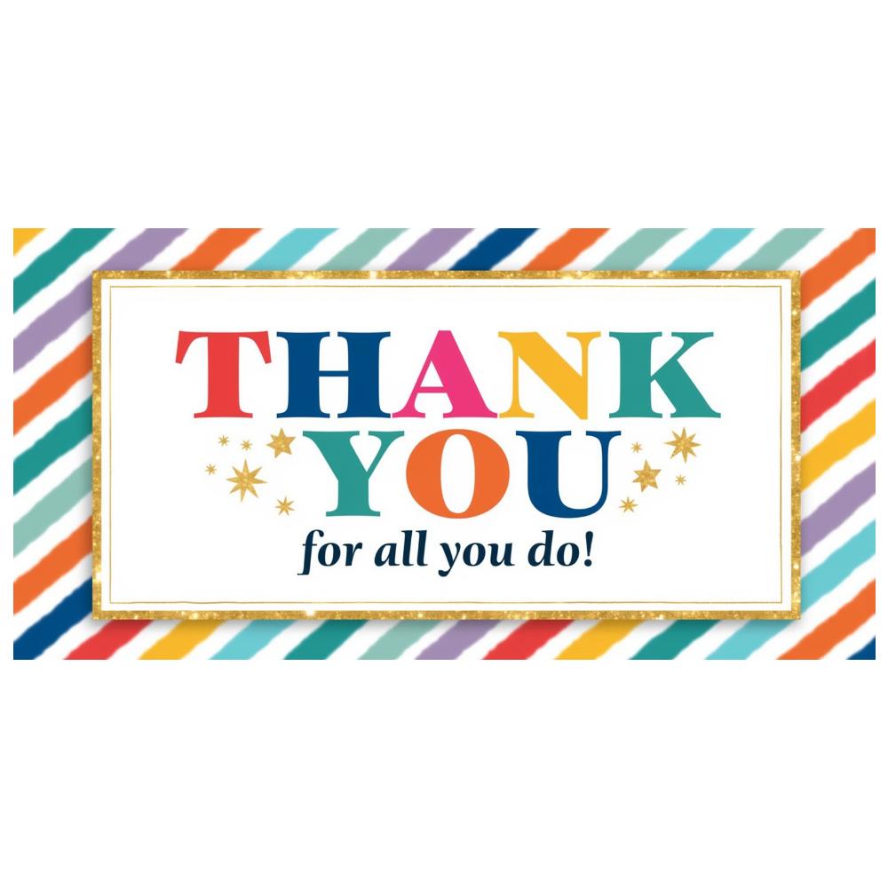 Thank You Banner Vibrant Colors Thank You Card Bold Fonts Recognition Banner for Employee Recognition Recognition Ceremony