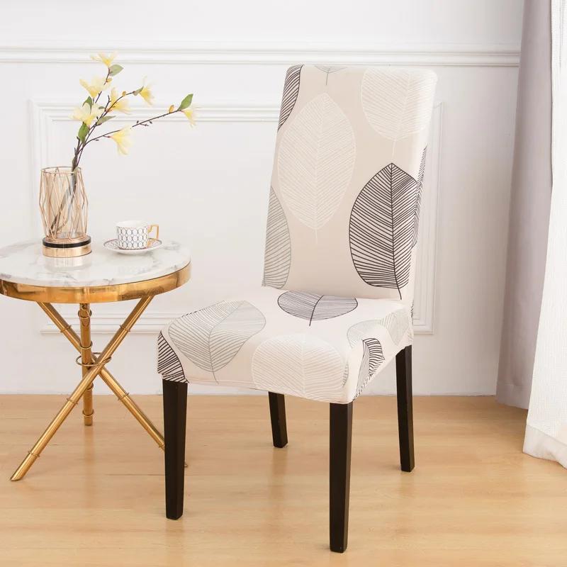 1PC Printing Elastic Dining Chair Cover Stretch Seat Case Slipcovers Chair Covers for Dining Room Wedding Hotel Banquet Office