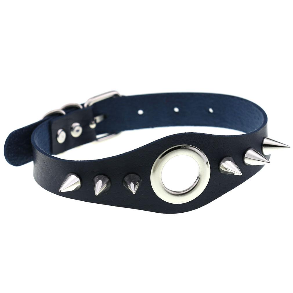 Black Spiky Choker Collar For Girls  Emo  Punk Goth Necklace Neck Strap Cosplay Chocker Gothic Accessories