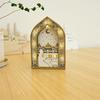 EID Wooden Pendant with LED Light Ornament Islamic Festival Supplies DIY Craft Perfect for Ramazan Home Party Decoration