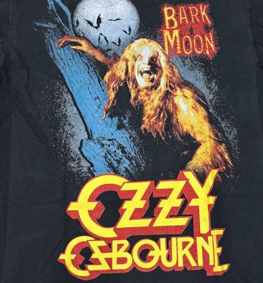 Ozzy Osbourne 1984 VTG Rules Bark at the Moon GRANDE Maglietta a Punto Singolo REPRINT