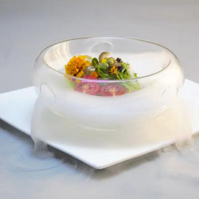 Heat Resistant Transparent Double Glass Bowl, Dry Ice Bowl, Premium Restaurant Specialties, Salad Bowl, Art Defined Tableware