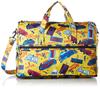 Hapitas Foldable Boston Medium Wide Variety of Sticker Yellow Bag, Size, Carry-On, Patterns, BT5.