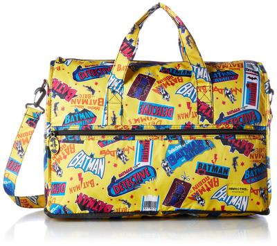 Hapitas Folding Boston Bag Wide Variety of Sticker Yellow (Medium), Shifre, Patterns, Compact, BT5.