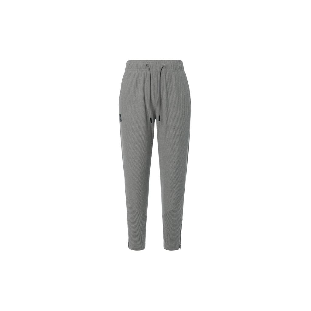 Under Armour Ottoman Solid Color Lace-Up Fleece Training Knit Pants Women Pants Gray 1379778-294