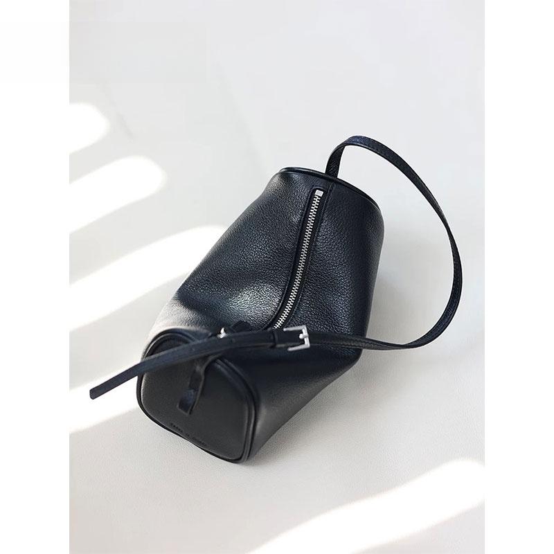 Weiche Ledertasche Damen Umhängetasche Verbesserte Schreibtischlampe Tasche Modische Trendige Zylindertasche Einzelne Schultertasche