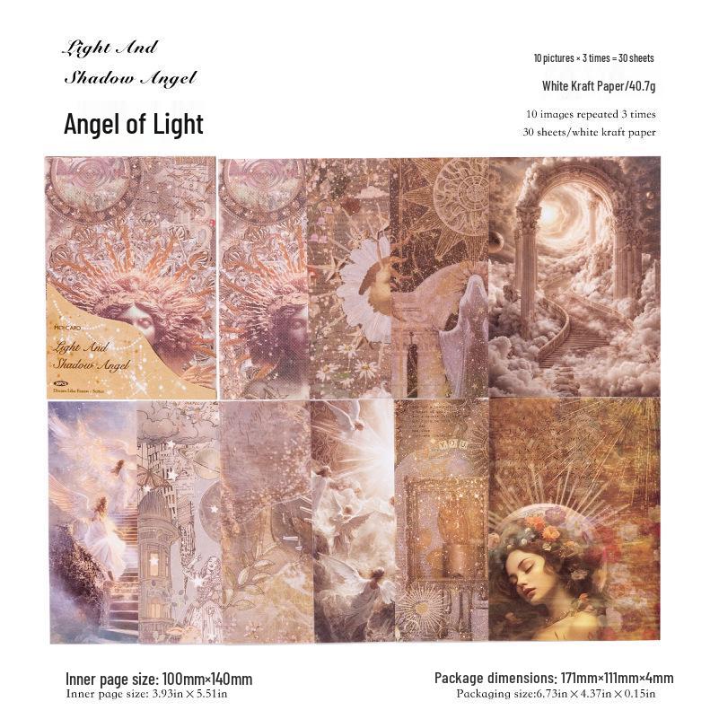 MòMòBái Kraftpapier Märchenhaft Retro Serie - 30 Dekorationsbögen für Bullet Journals und DIY-Projekte