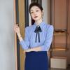 Women's Summer Hotel & Restaurant Uniform - Long-Sleeved Professional Shirt Suit.