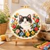 DIY Embroidery Kit Colorful Needlework Craft Animal Embroidery Flower Sewing Kits  Beginners