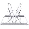 Stainless Steel Turkey Roasting Rack Adjustable Foldable Chicken Roaster Stand V-Shaped Large Grilled Chicken Rack Grills