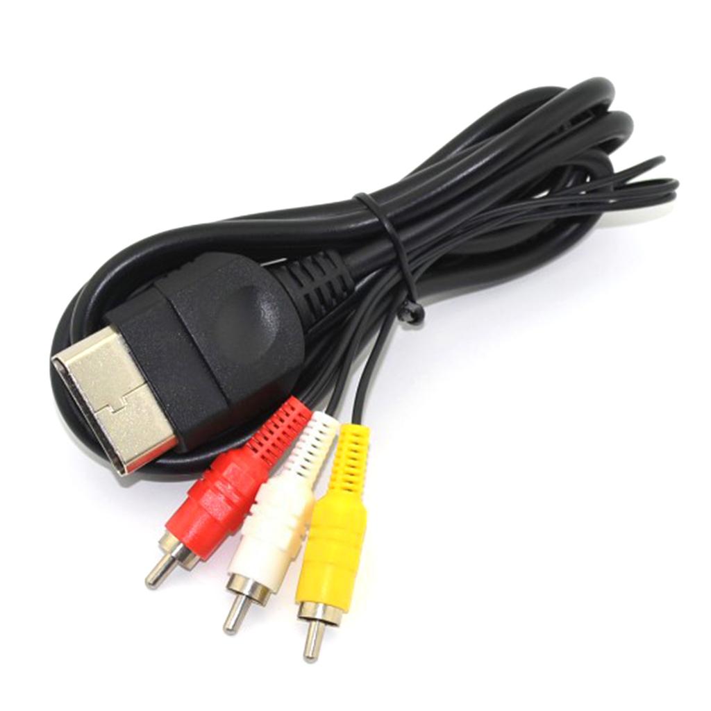 Game Console AV Cable HD Prevent Interference Plug and Play RCA Sound Video Cord for Xbox 5.9ft