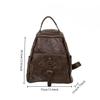Women'S Pleated Vintage Maillard Backpack Large Capacity Millennium Spice Girls Shoulder Bag