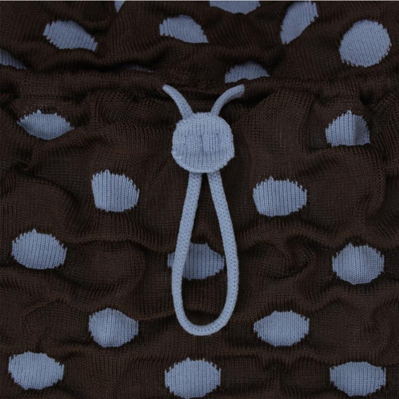 Pleatsmama Brown Polkadot Backpack