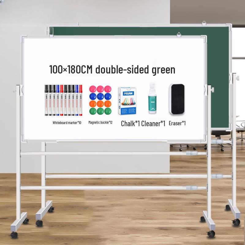 Zhuchuang Jingpin Double-Sided Whiteboard and Blackboard Combo with Stand