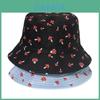 Novedad Sombrero de Pescador con Estampado de Champiñones Sombrero para el Sol Para Estudiantes Sombrero de Pareja de Verano