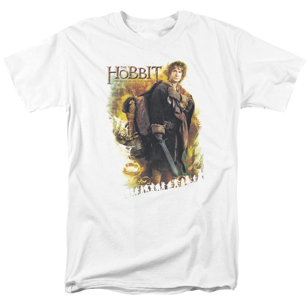 26 The Hobbit Bilbo T Shirt Mens Licensed Fantasy Movie Tee Baggins White Unisex T-Shirt XXL