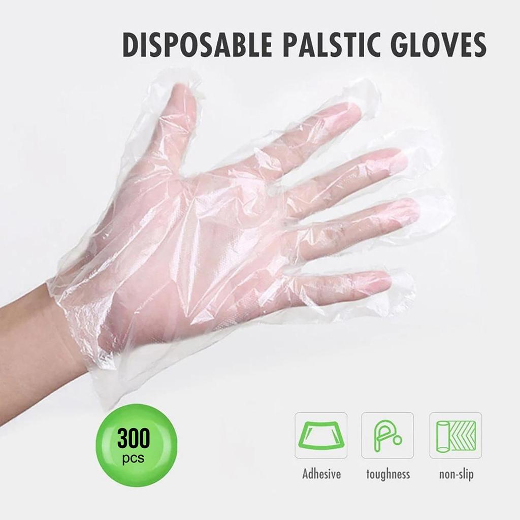 Plastic Clear Disposable Glove Garden Restaurant Home Food Tool 50Pc/100Pc/150Pc