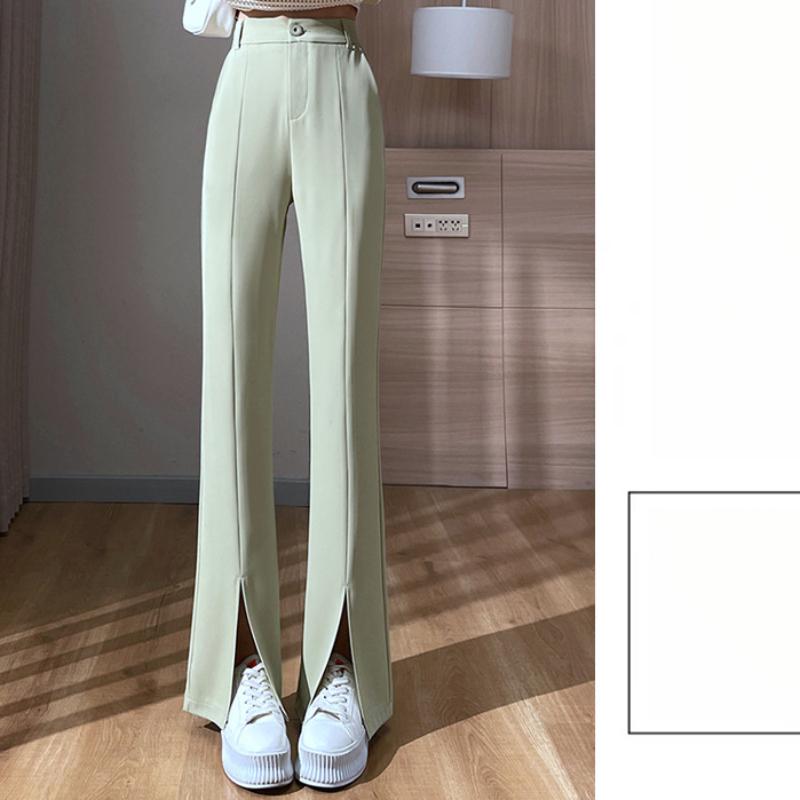 

Черные расклешенные широкие брюки с высокой талией, драпированные, маленького роста, повседневные, облегающие, прямые, длиной до пола, с разрезом, брюки от костюма 5XL зелёный