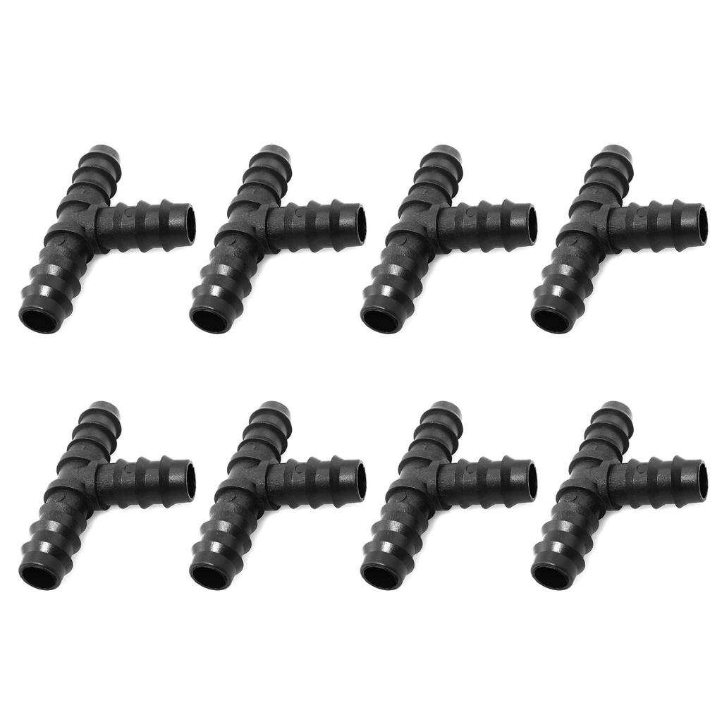 8Pcs Drip Irrigation Barbed Coupling Fittings Kits Drip Line Couplings for 1/2inch Tubing 16MM Barbed Connectors