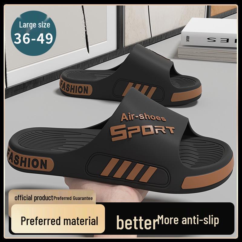 2025 New Style Plus Size Men's Outdoor Sport Slippers - Wear-Resistant, Non-Slip, Thick Sole for Home or Summer Use.