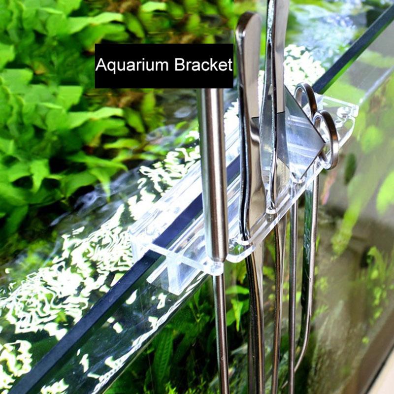 Transparent Acrylic Aquarium Bracket Holder for Scissor Tweezers Shovel Kit Aquarium Maintenance Tools Aquarium Accessories