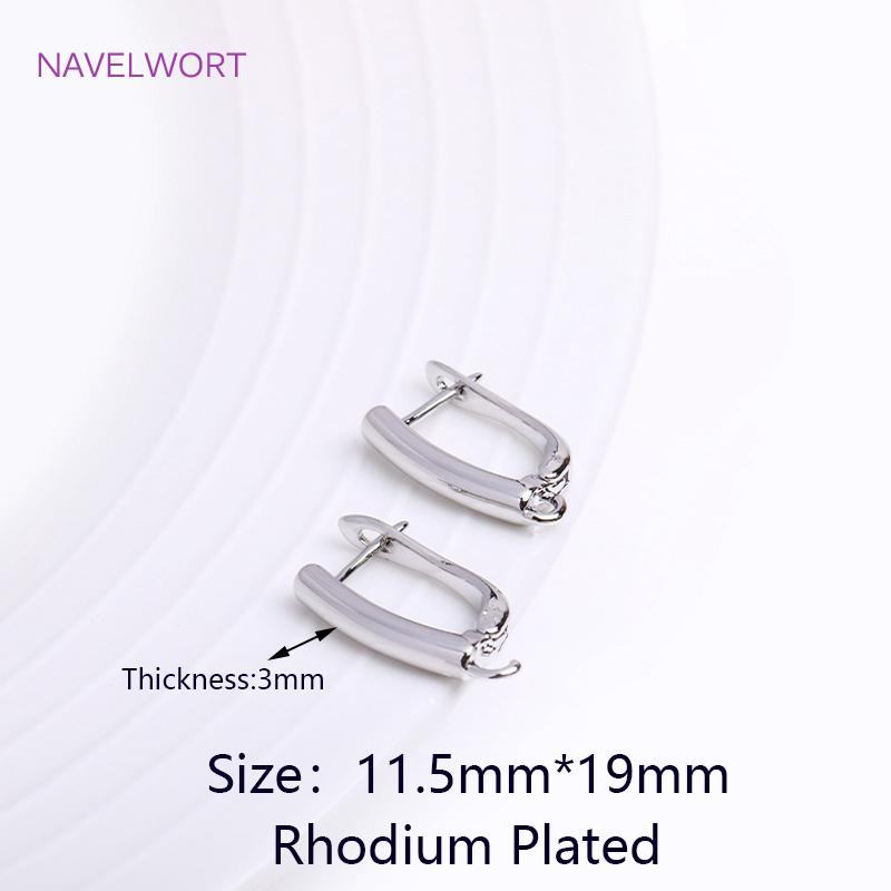 DIY Earring Making Accessories 18K Gold Plated Smooth Earring Hook Clasps Brass Metal Earwires Hooks,Jewelry Making Supplies