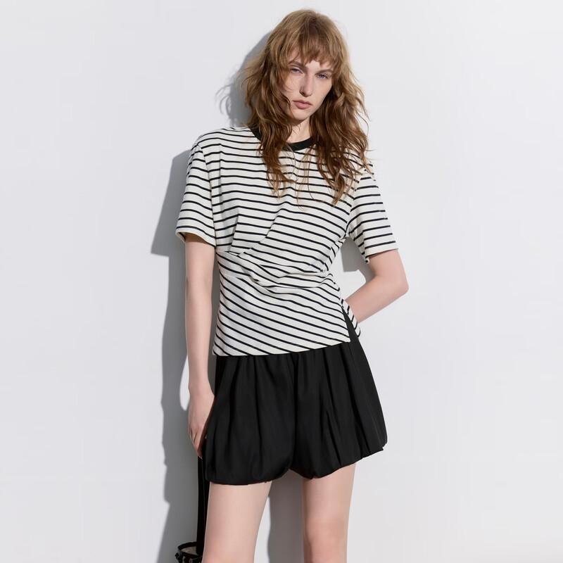 ELLE French Style Round Neck Short Sleeve T-Shirt XL
