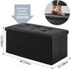 YOUDENOVA Storage Ottoman Storage Step Suitable for Living PU Load Capacity 160kg Stool, Folding, Two-Seater, Storage, Chair, Footrest, Stool,