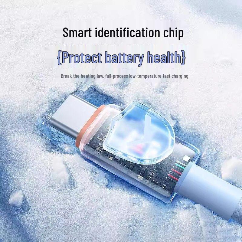 120W Fast Charging Type-C Gradient Braided Cable for Apple 15/16 and Huawei 6A