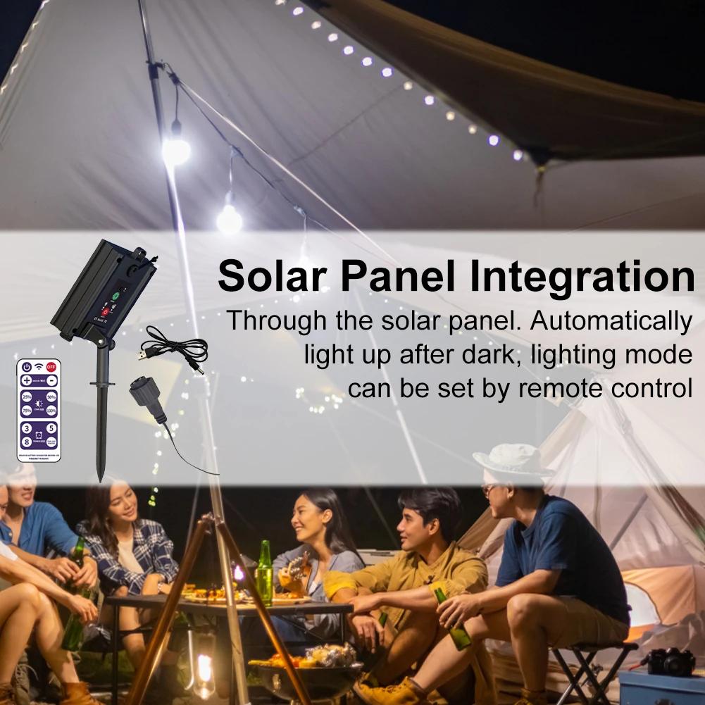 Solar Powered Lithium Panel Light 3.7/24V 1200mAh Solar Panel Control Box with Remote Control for LED String Strip Lamp 3.7V DIY