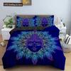 Buddha Bedding Set Indian Religion Buddhism Meditation Mandala Duvet Cover Smile Buddha Floral Soft Quilt Cover Queen King Size