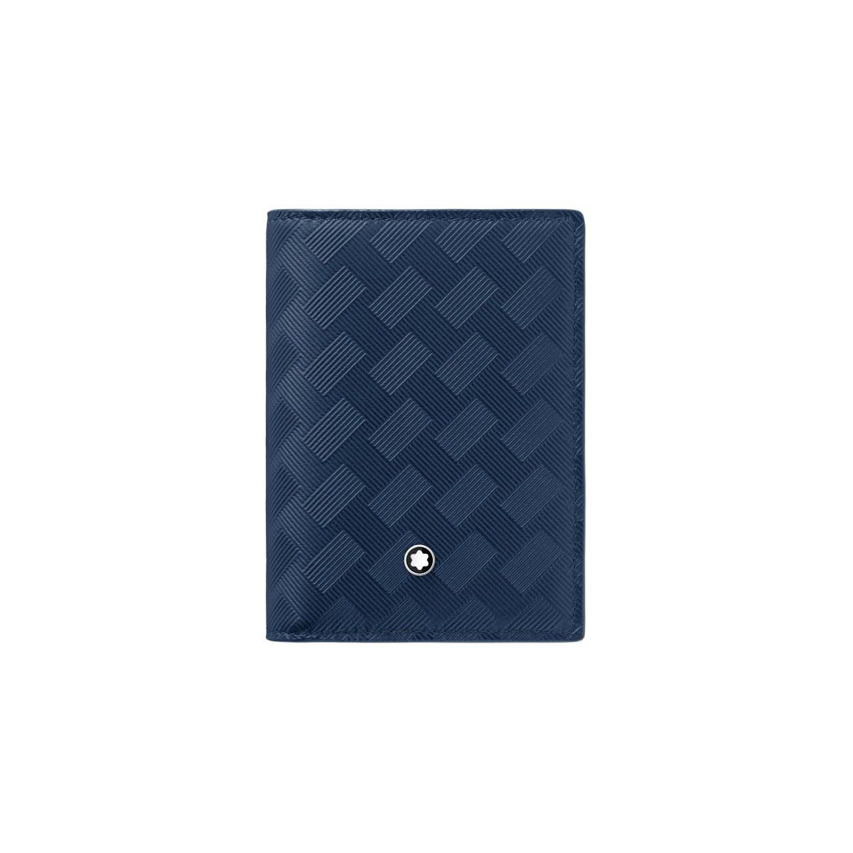

Montblanc Style 3.0 Series Hexagonal Pattern Flip Cover Four Card Slots Leather Card Holder Men Card Holder Ink-Blue 198073 Gift Set(Basic Set+Box+Shopping Bag)