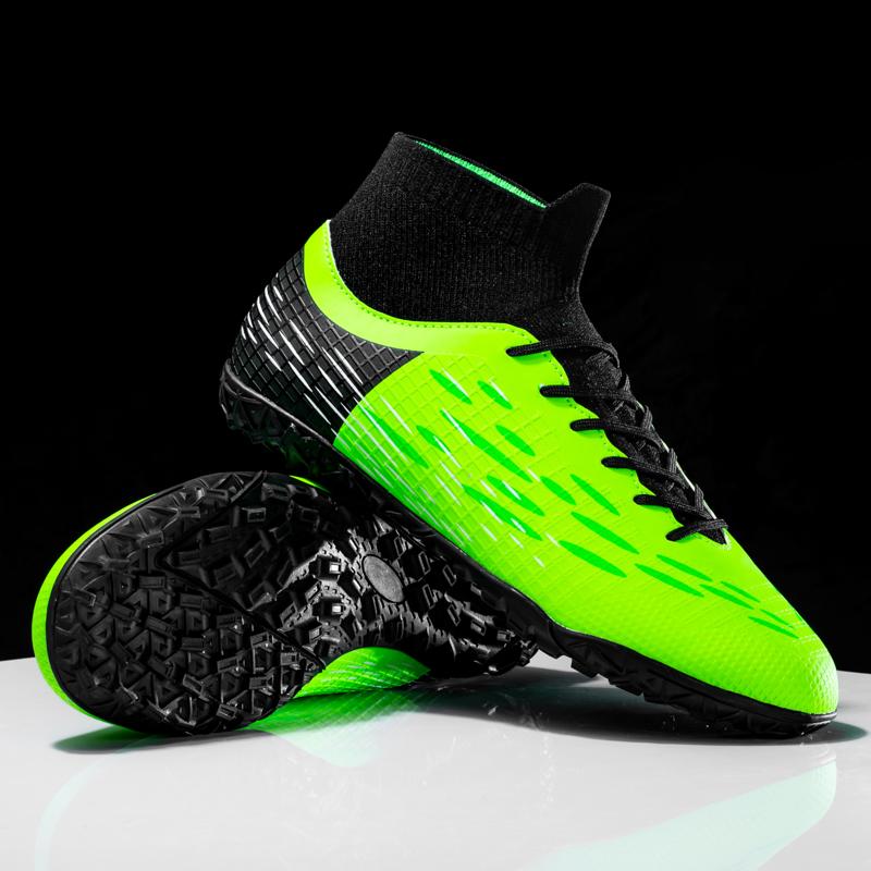 33-45 Men's High-top Sock Mouth Football Shoes Youth Sports Shoes Football Training Shoes Art Makeup Lawn Children Football Boots