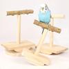 Wooden Bird Perches Stand Parrots Swing Toy with NonSlip Rubber Sticker for Budgies and Cockatiels