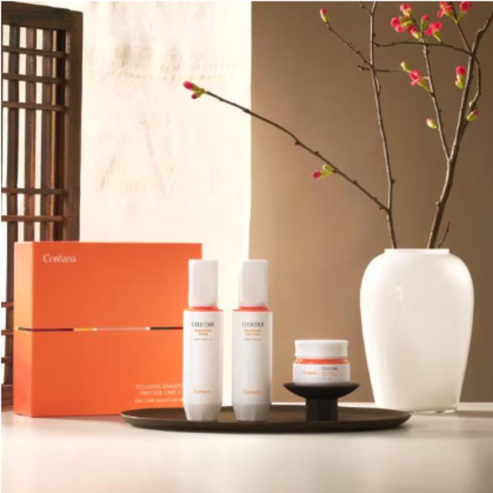 

Coreana / Cellcode Gingeron Prestige Care 3pcs Set / Revitalizing & Nutritive / Made in Korea
