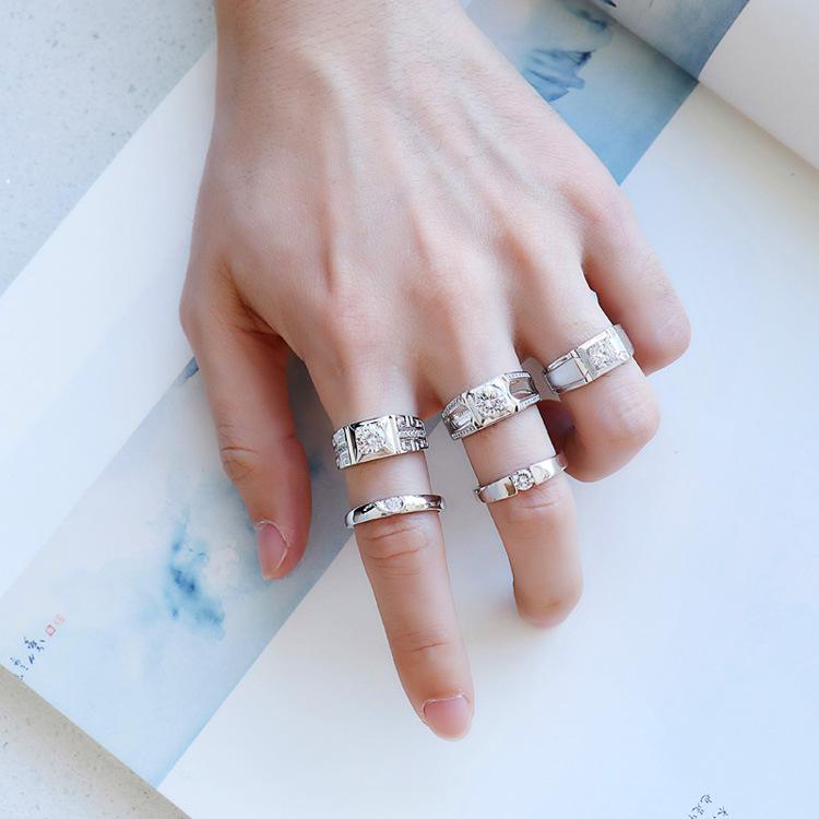Stylish Simple Personalized Ring for Men, PT950 Platinum Matching 0.5 Carat Moissanite, own lasting delicate and gentle luster.