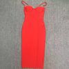 Elegant Thai Strappy Rhinestone Slit Bandage Evening Gown