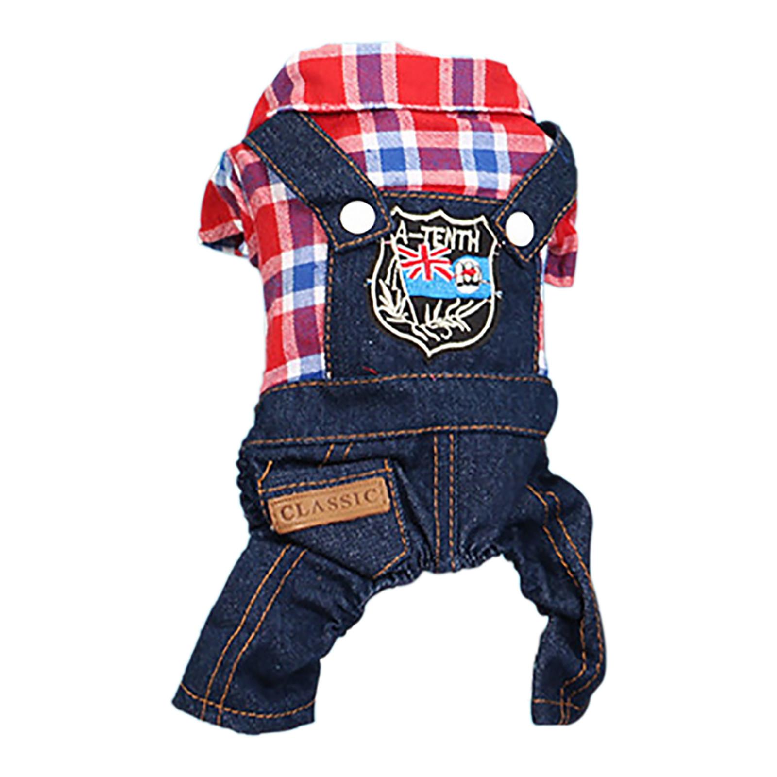 

Ramidos Одежда для четвероногих собак весна-лето клетчатые подтяжки в британском стиле S