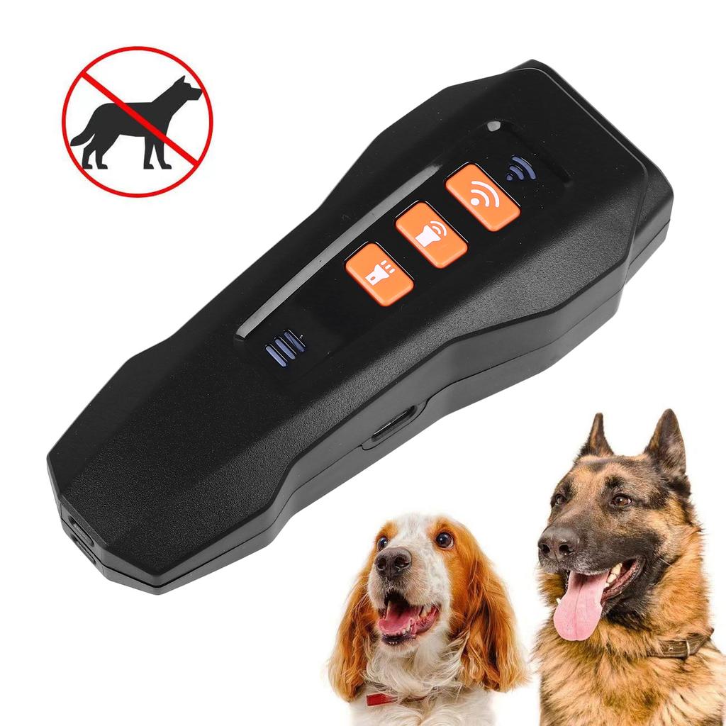 Ultrasonic Dog Trainer with LED Flashlight Barking Control Deterrent Device Bad Behavior Stopper Pet