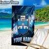 Custom Name Nk Osijek Crest Beach Towel - Soft, Ultra-Absorbent Microfiber, Lightweight, Perfect for Beach, Parties, Travel, Camping