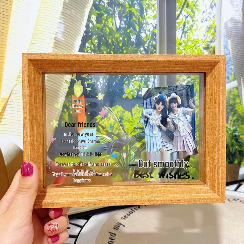 2026 Polaroid Birthday Cake Photo Frame Ornament Gift Set for Couples & Friends