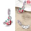 Silver Colors Blue Crab Red Lobster Charms Pendant Fit Bracelet DIY Fine Jewelry Gift for Women