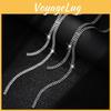 Elegant Long Crystal Sweater Necklace With Trendy U Shape Design For Women Fashion