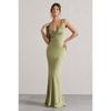 New Elegant Satin Mermaid Bodycon Backless Sexy Evening Prom Dress for Women, Cross-Border Cocktail Party Gown
