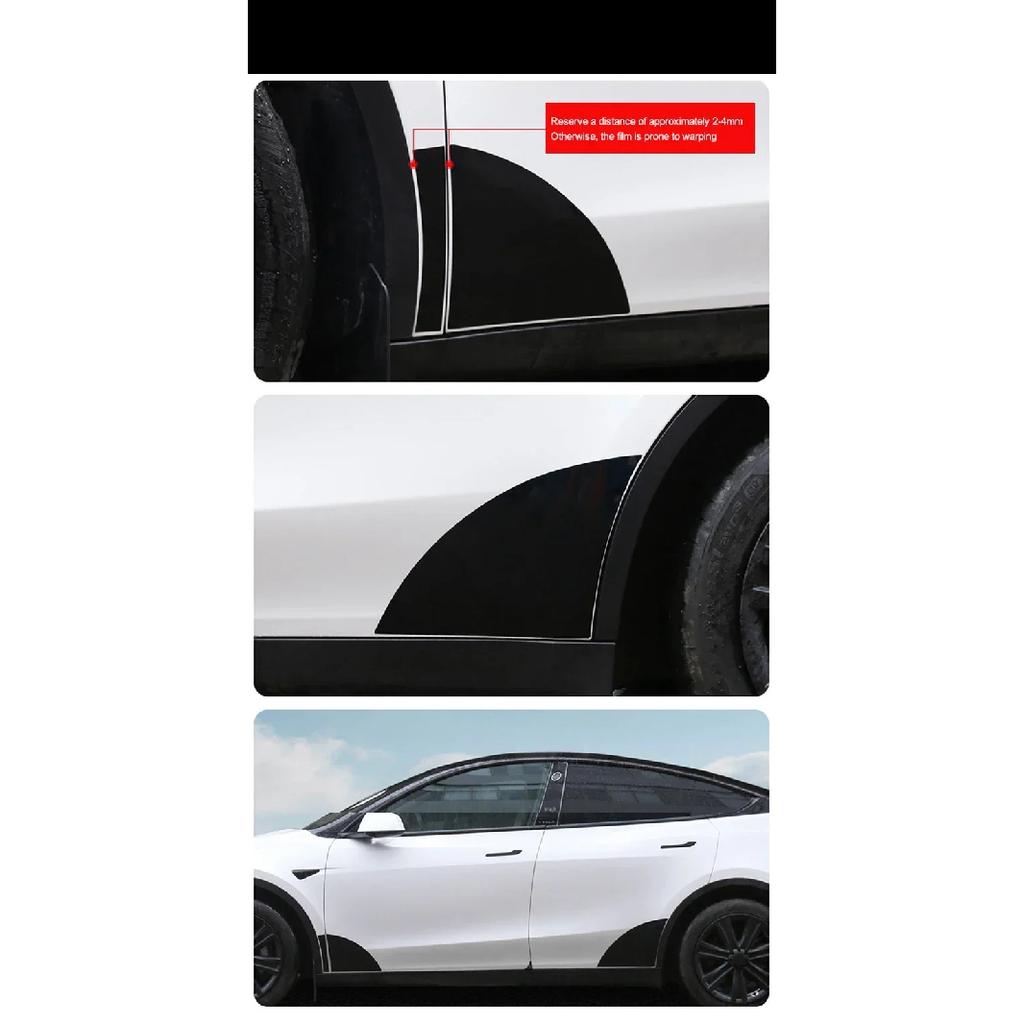 Fit Tesla Model Y Juniper 2025 Front Door Corner Anti-Scratch Film Rear Door Protective Films Invisible Car Clothing TPU Film