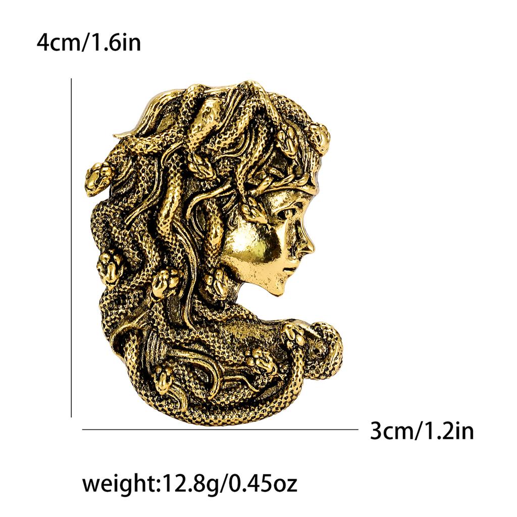 Retro Creative Medusa Brooch, Personalized Clothing Pin Versatile Accessories Corsage