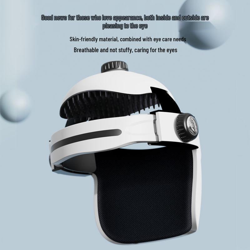 Automatic Scalp Massager Helmet for Migraine and Fatigue Relief, Sleep Aid, and Meridian Dredging.