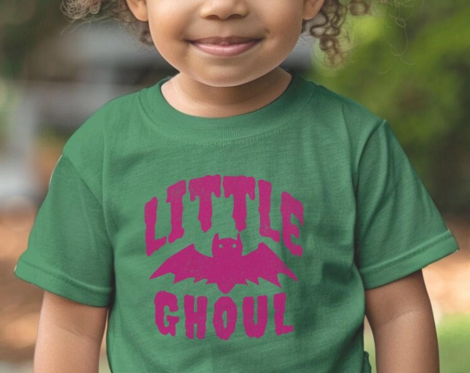 Little Ghoul Toddler shirt, girl’s spooky t-shirt, toddler halloween clothing, funny shirt, perfect gift for spooky season. 3XL