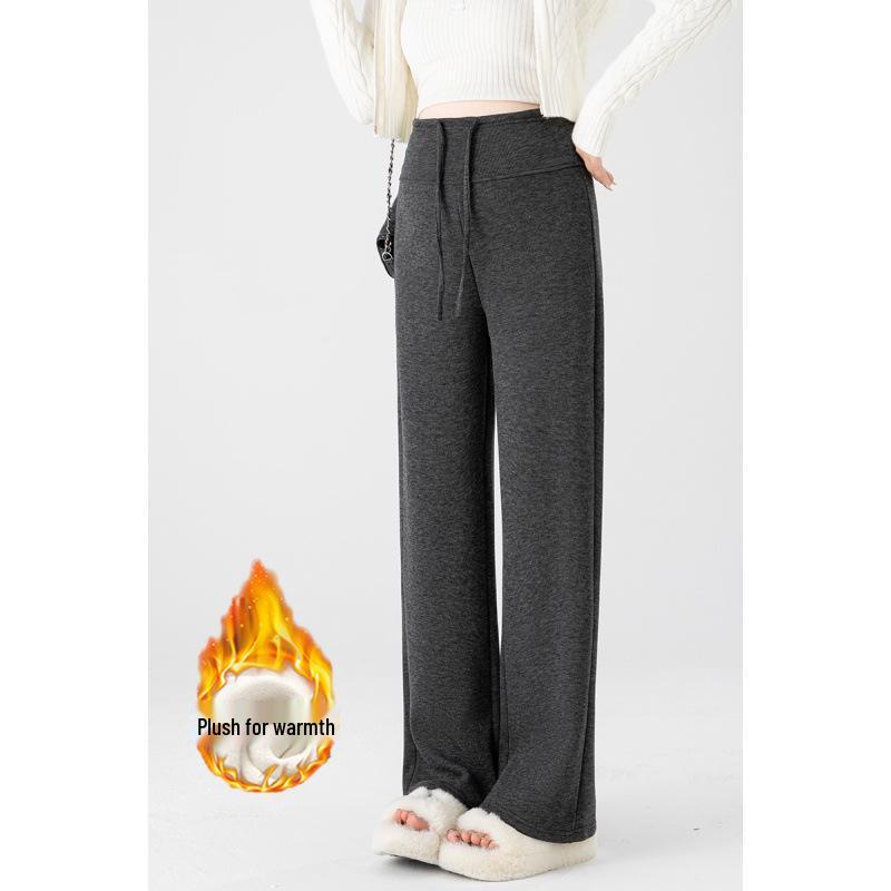 Maternity Outerwear: Versatile Drape Fleece Pants, Sticky Rice Texture, Straight or Wide Leg Options XL